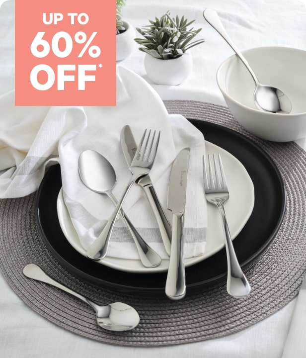 Up To 60% Off All Cutlery & Glassware