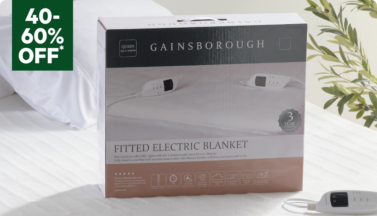 40% To 60% Off All Electric Blankets & Heated Throws